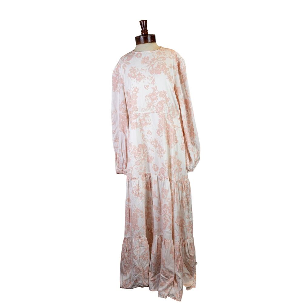 The Drop @Withloveleena Floral Print Tiered Maxi Modest Clothing dress New Sz XL